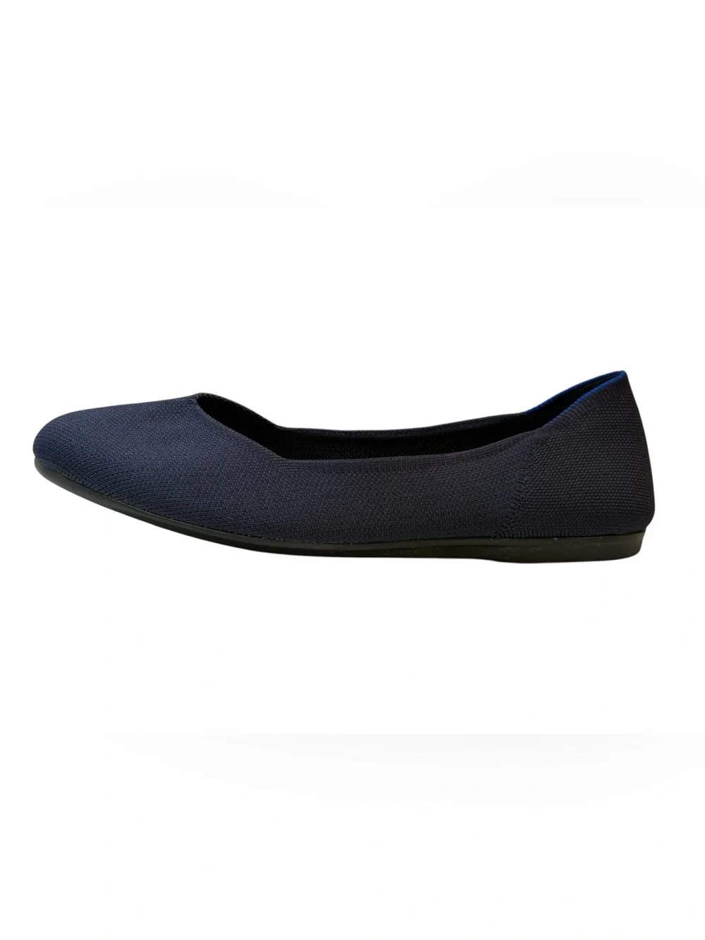 Rothy’s The Flat Navy Knit Ballet Flats Women’s 7.5 EUC Washable